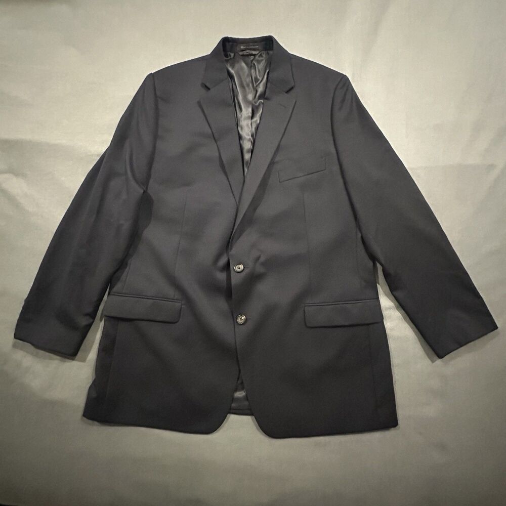 Lauren Ralph Lauren Blazer Mens 46L 100% Wool Navy Blue Sport Coat Green Label